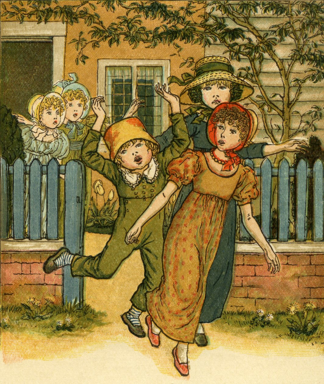 Flickor och killar kommer av Kate Greenaway
