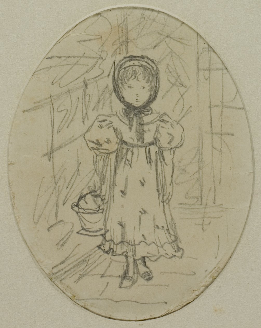 Liten flicka i en trädgård av Kate Greenaway