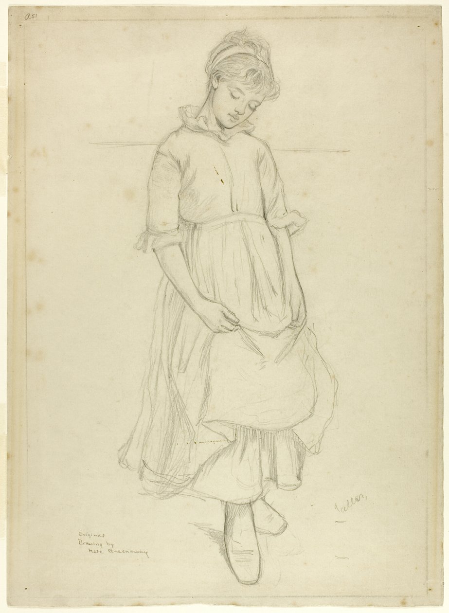 Stående flicka av Kate Greenaway