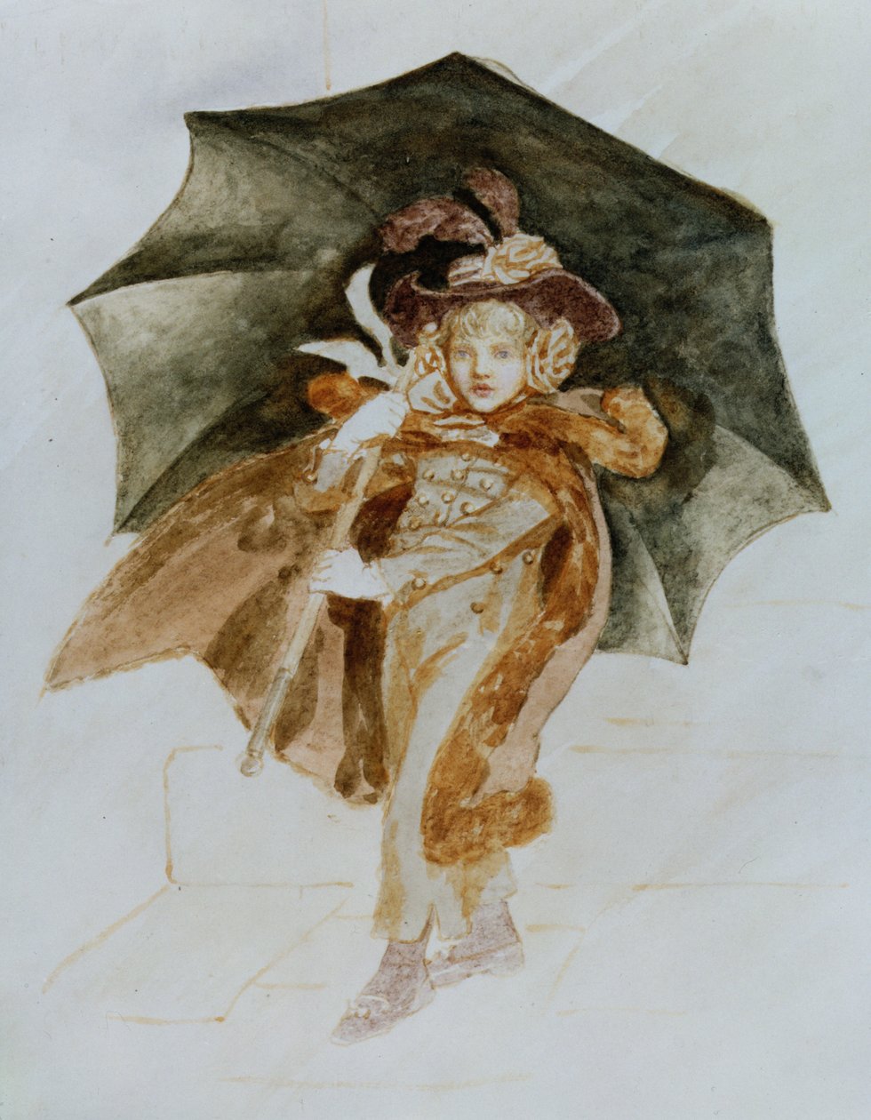 Regnstormen (wc på papper) av Kate Greenaway
