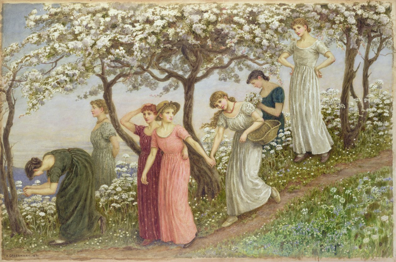Genom de vita blommorna, 1891 (wc) av Kate Greenaway