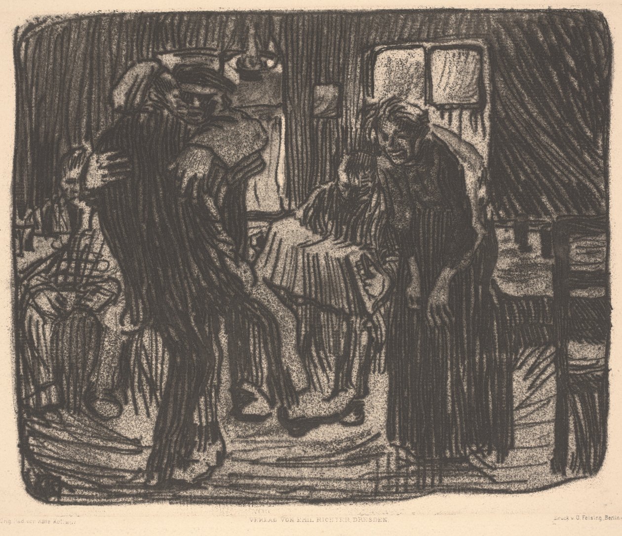 Hamburg Tavern, eller Pub Hamburger av Käthe Kollwitz