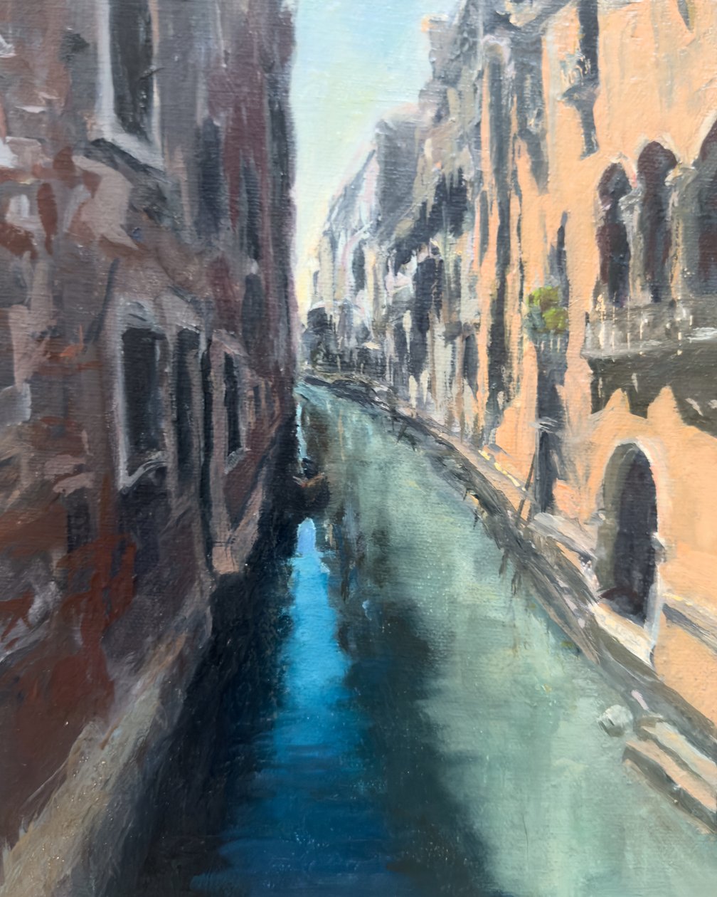 Ahh Venice, 2014 (olja på pannå) av Katie Ré Scheidt