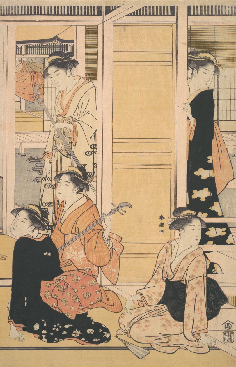 Invändig utsikt, ca. 1788. av Katsukawa Shuncho