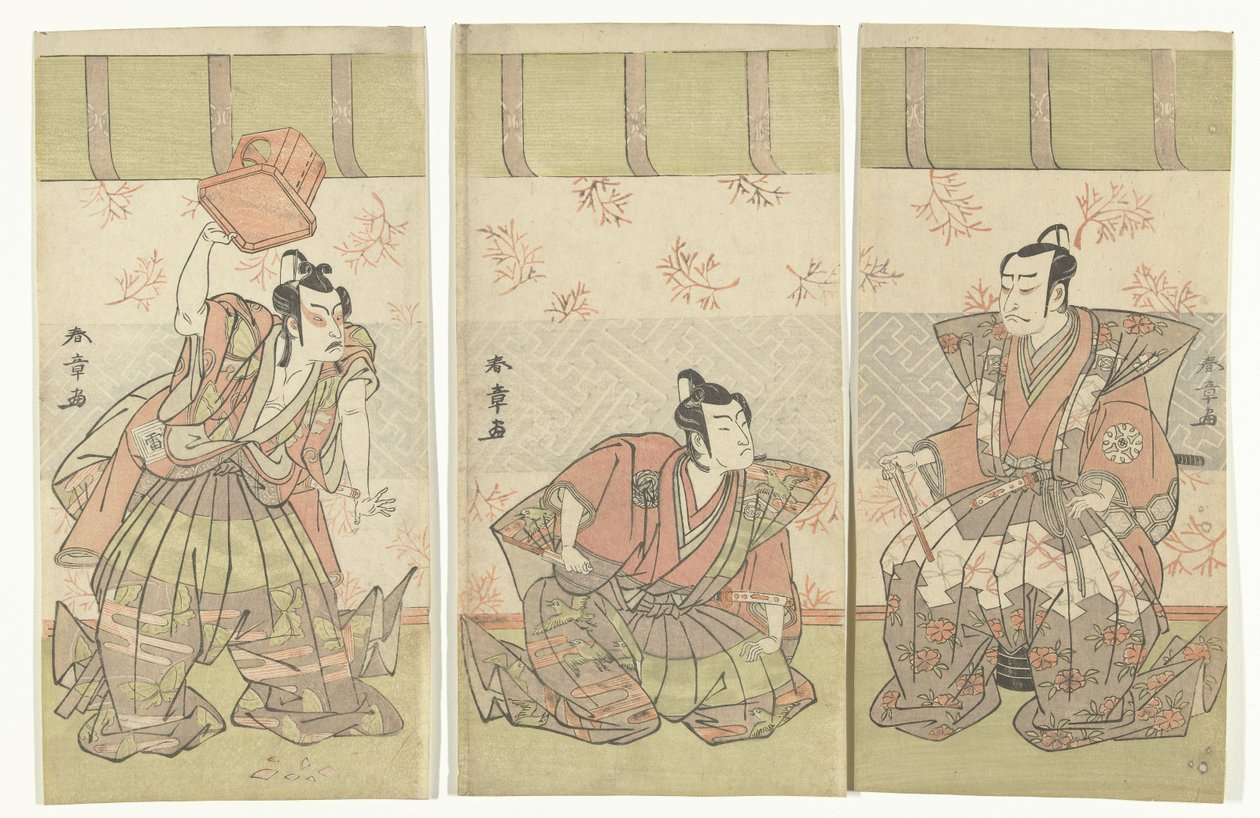 Skådespelare triptyk av Katsukawa Shunsho