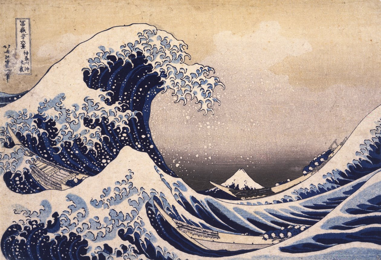 Thirty-Six Views of Mount Fuji- The Great Wave Off the Coast of Kanagawa av Katsushika Hokusai