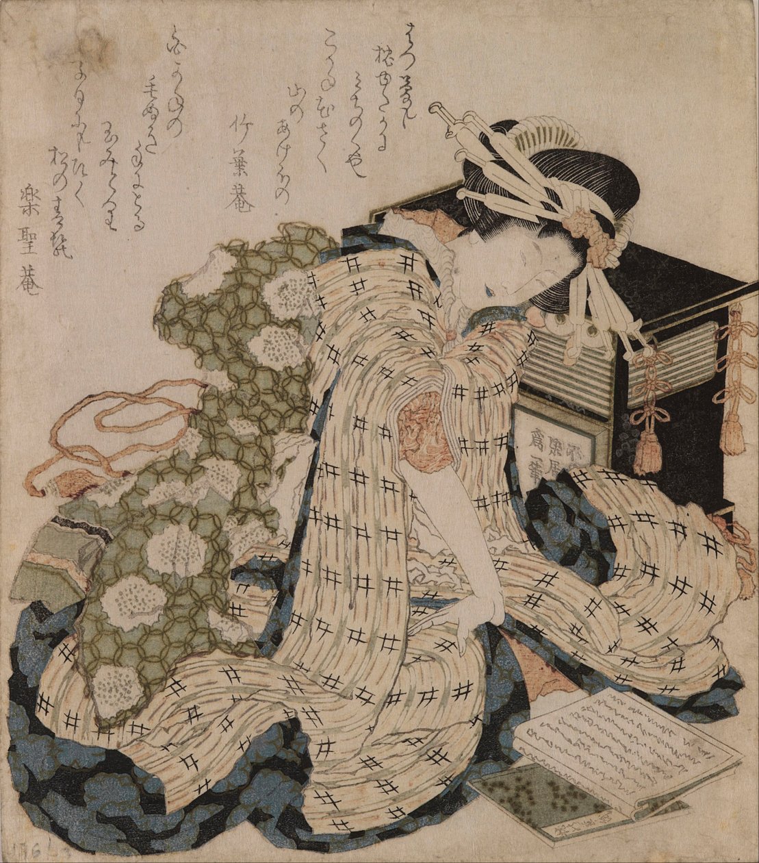 Courtesan asleep av Katsushika Hokusai