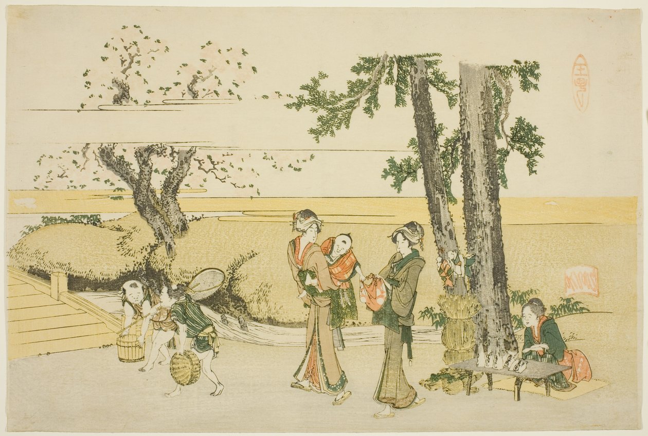A Wayside Scene (Oji) av Katsushika Hokusai