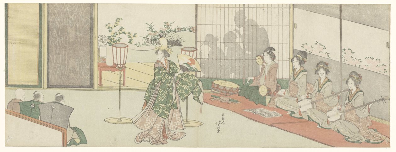 Dansuppvisning av Katsushika Hokusai
