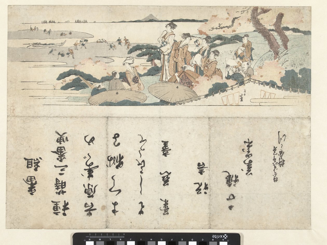 Tittar på körsbärsblomman av Katsushika Hokusai