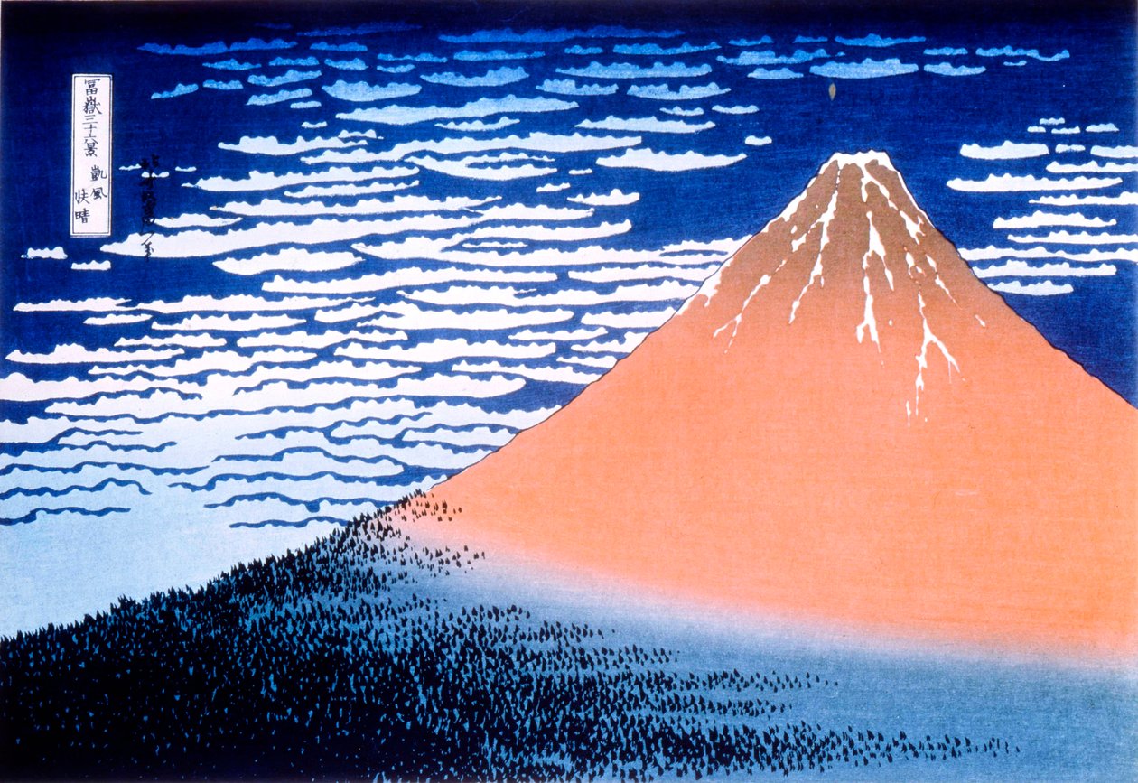 Röda Fuji, 1823-1831. av Katsushika Hokusai