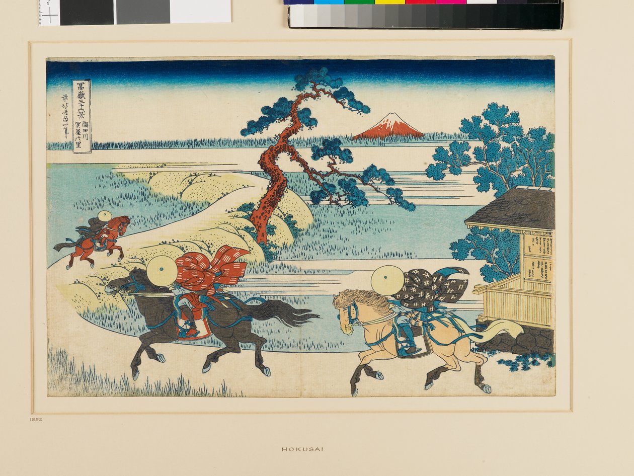 Sekiya-byar vid Sumida-floden av Katsushika Hokusai
