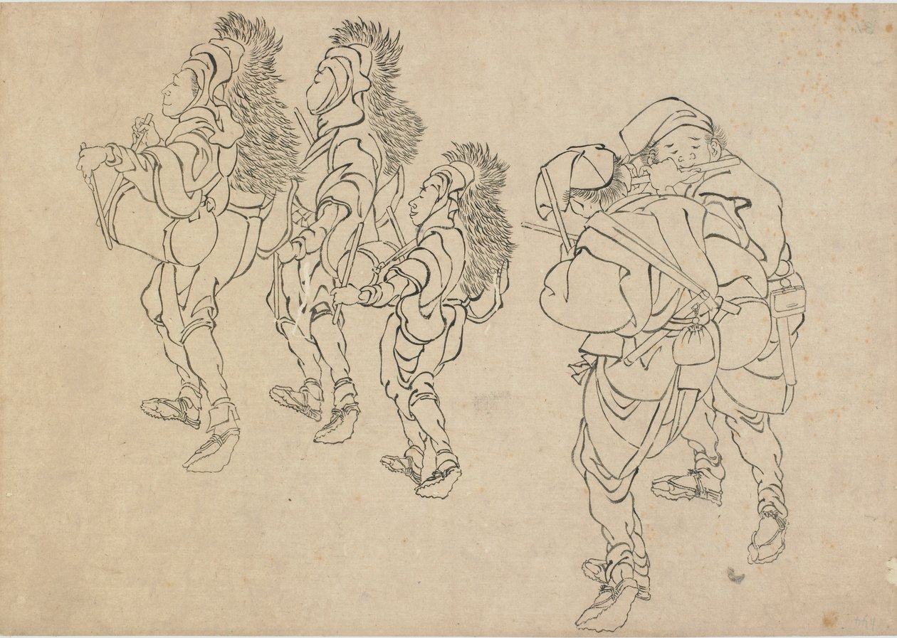Lejondansen, sent 1700-tidigt 1800-tal. av Katsushika Hokusai