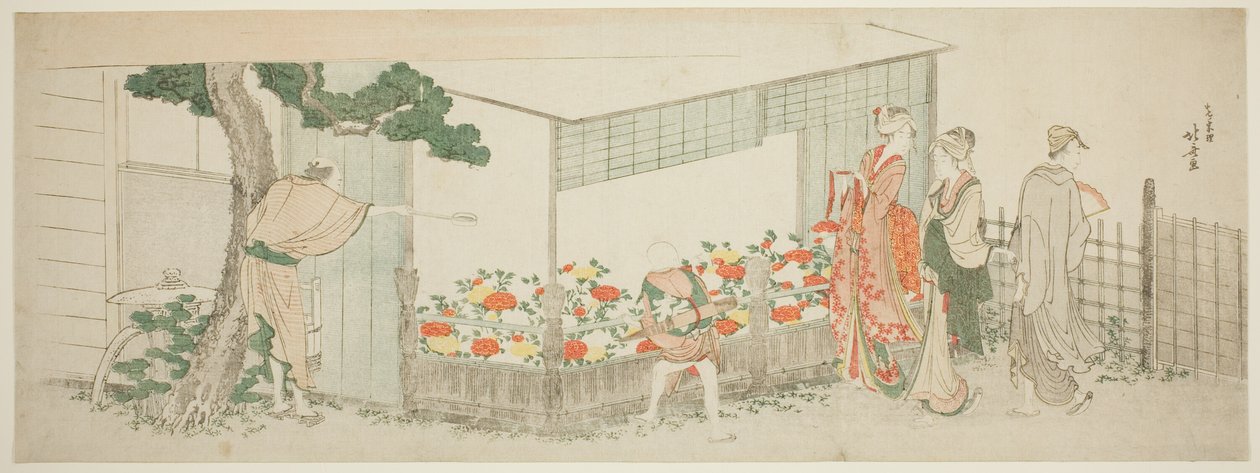 Pionshowen av Katsushika Hokusai