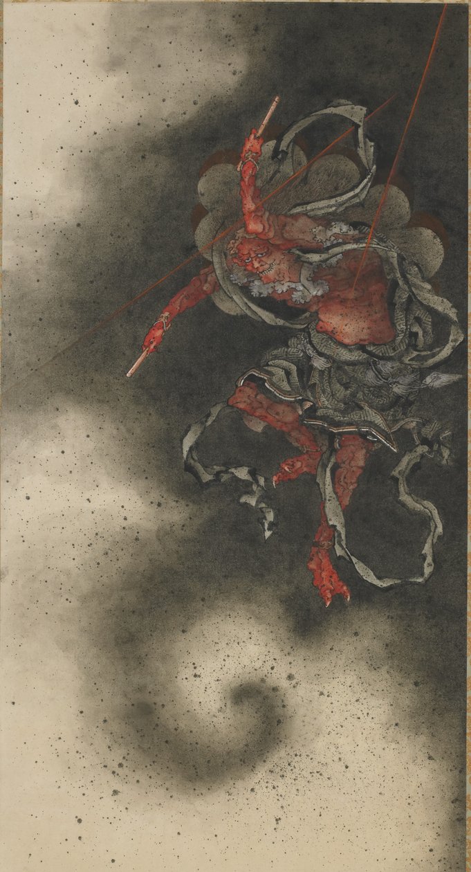 Thunder God, Edo Period av Katsushika Hokusai