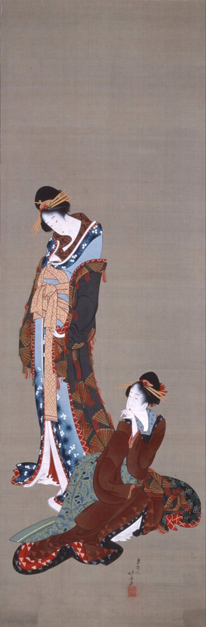 Två skönheter av Katsushika Hokusai
