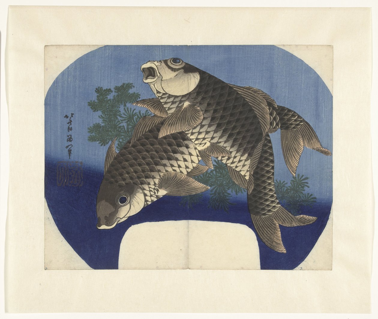 Två karp av Katsushika Hokusai