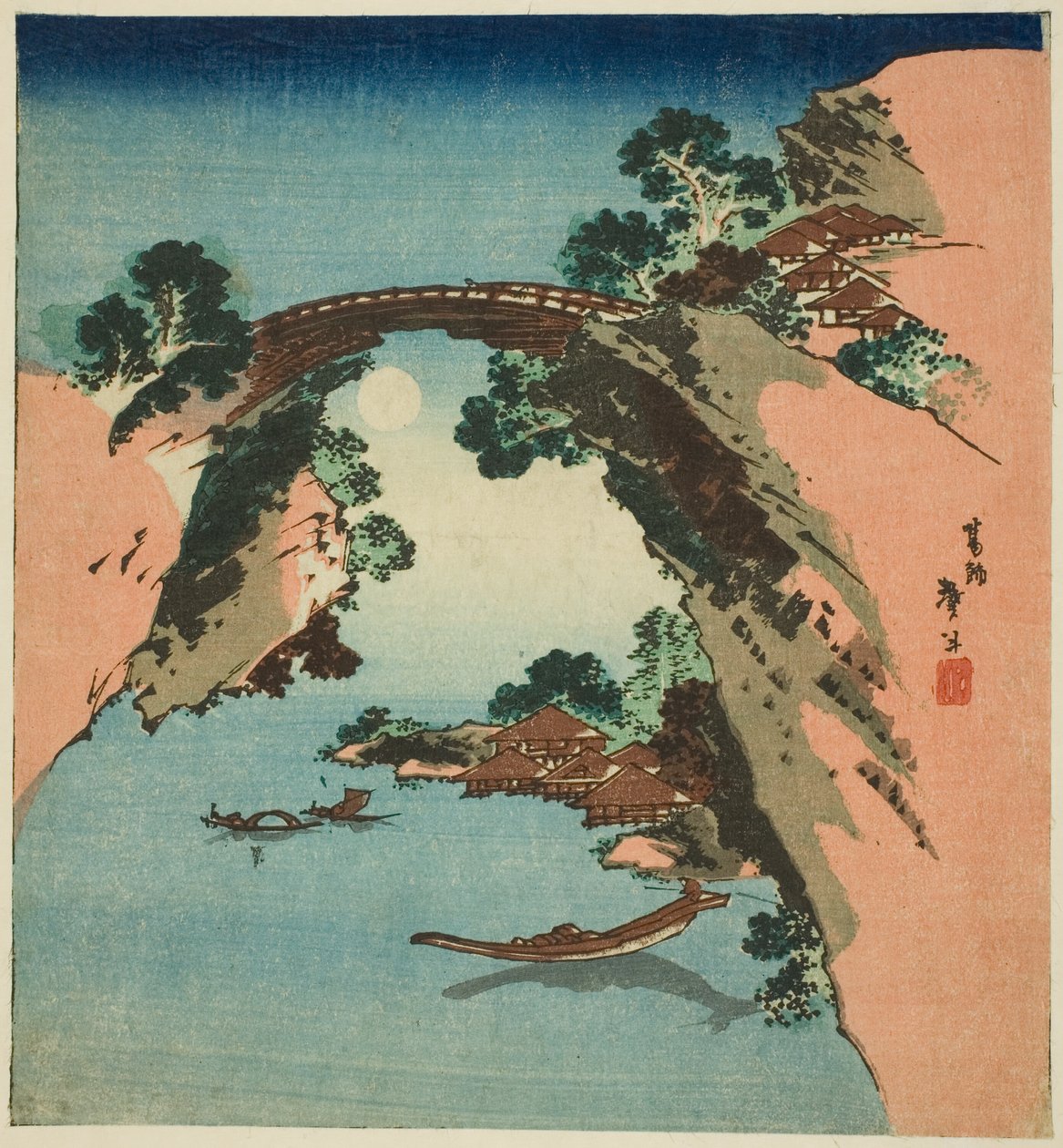 Monkey Bridge av Katsushika Taito II