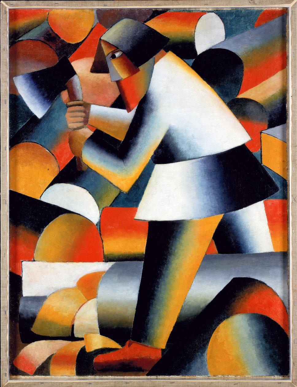 The Woodcutter  (recto) av Kazimir Severinovich Malevich