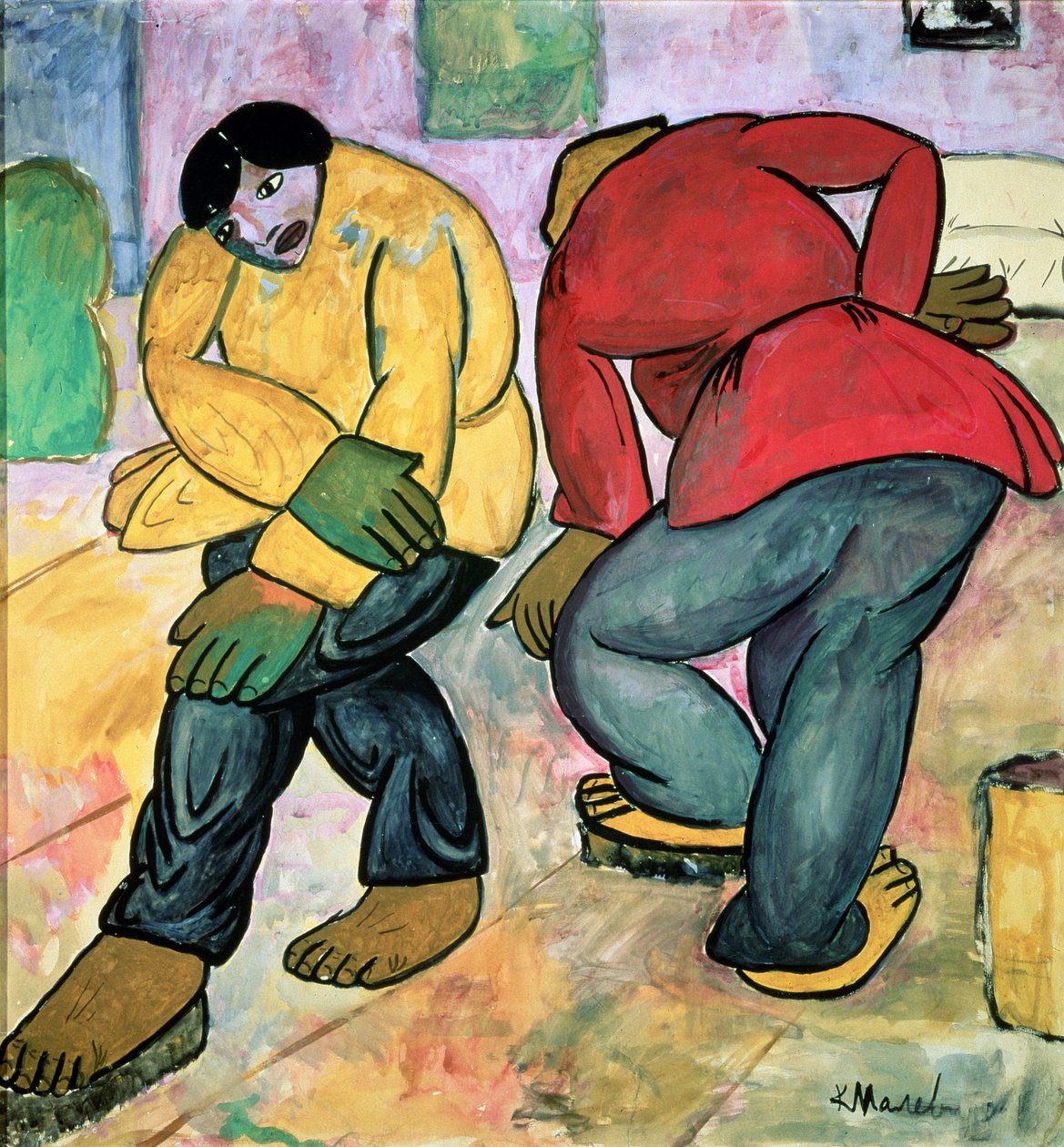 Golvputsarna, 1911 av Kazimir Severinovich Malevich