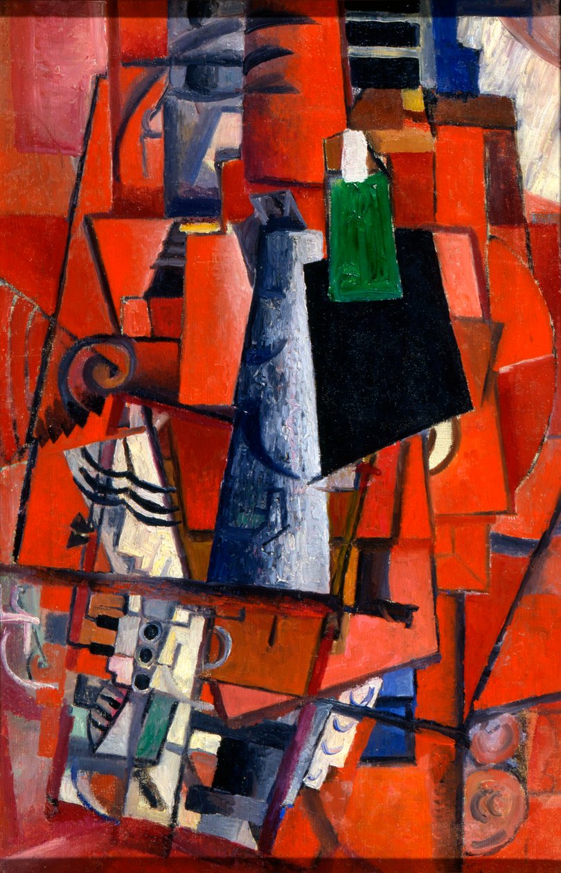 En kvinna vid pianot, 1913. av Kazimir Severinovich Malevich