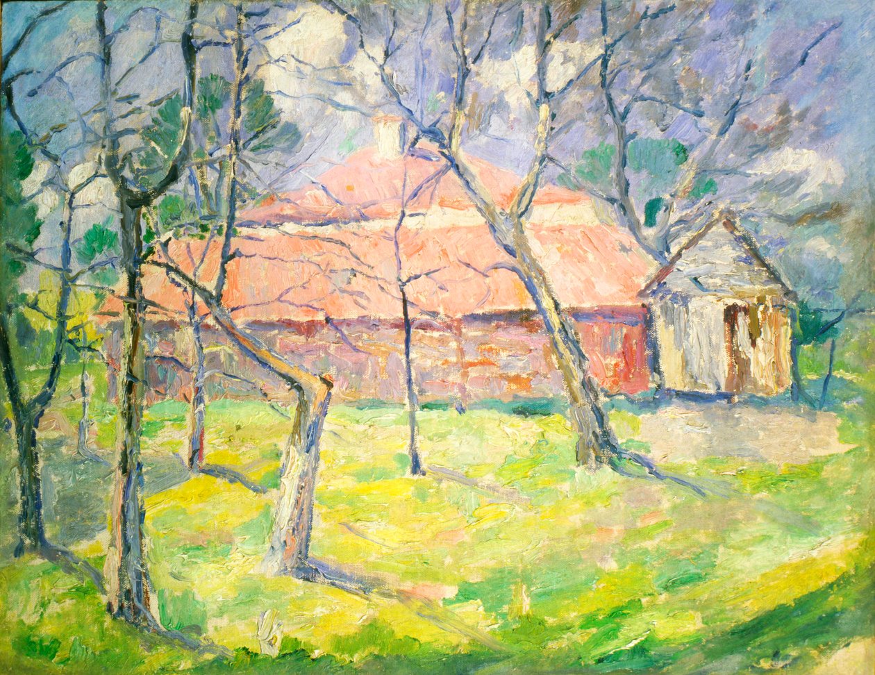 Landskap nära Kiev, 1930. av Kazimir Severinovich Malevich