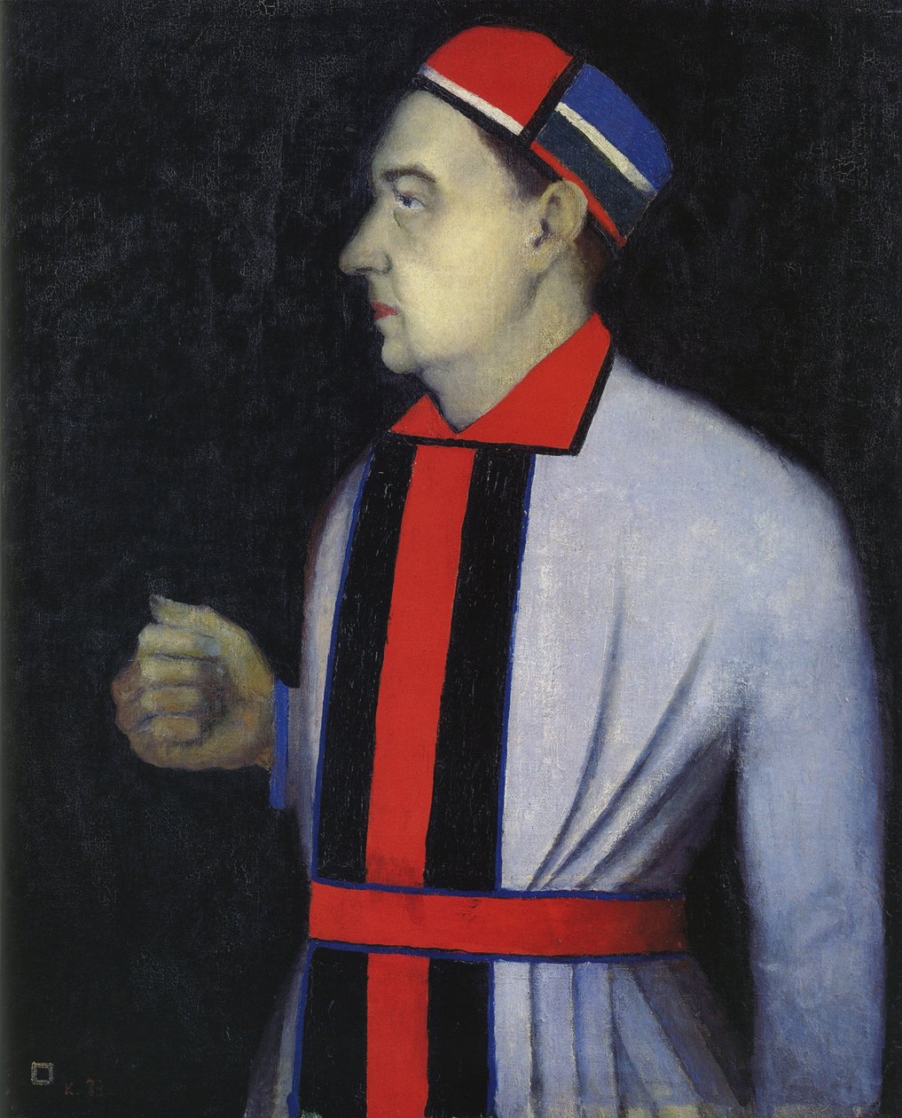 Porträtt av Nikolai Punin, 1933 av Kazimir Severinovich Malevich