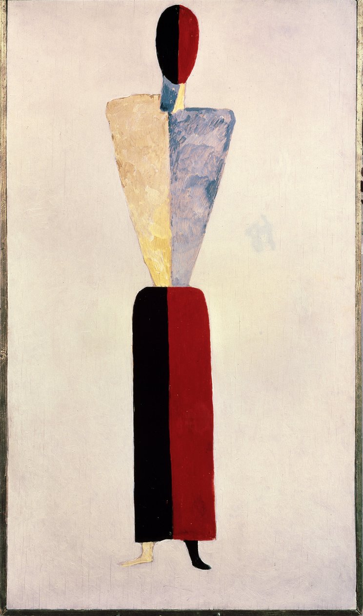 en flicka (form på vit bakgrund) av Kazimir Severinovich Malevich