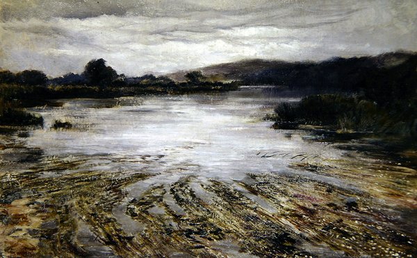 River Weed (olja på duk) av Keeley Halswelle