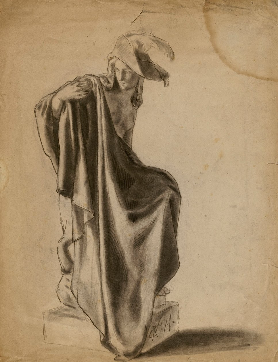 (Utan titel) (Studie av draperi) av Kenyon Cox