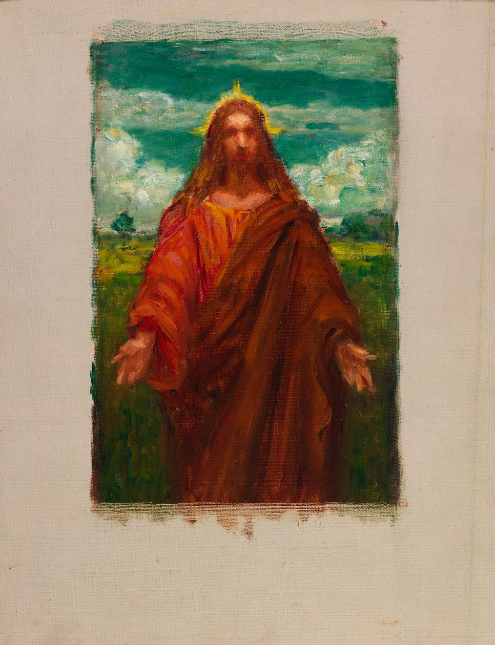 Studie för "Kristus" av Kenyon Cox