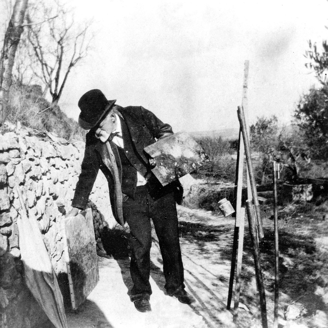 Paul Cezanne målar i Aix-en-Provence av Ker Xavier Roussel