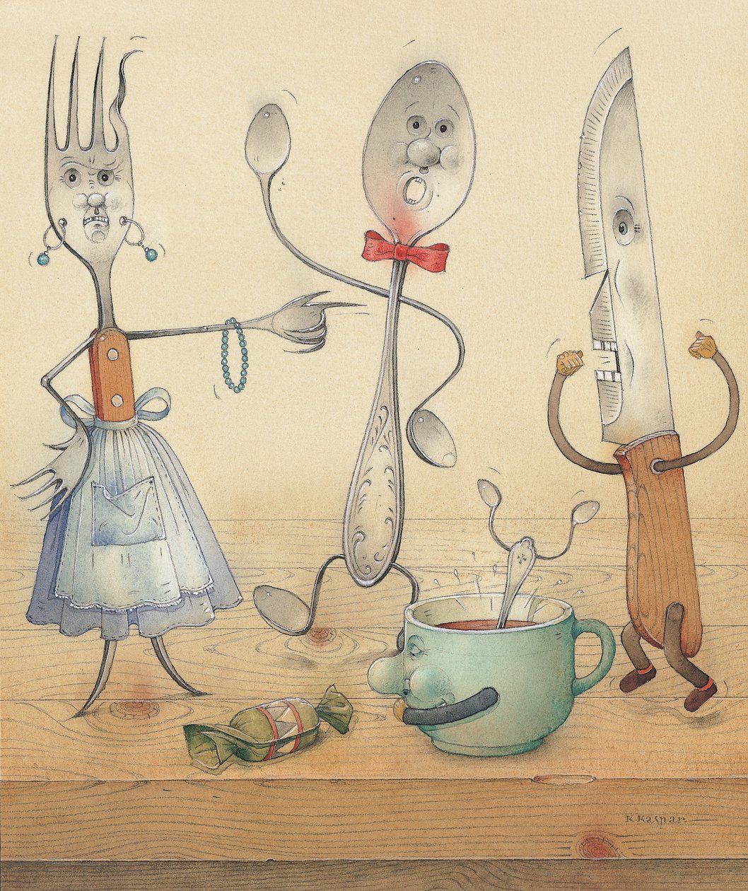 Argument, 2003 (wc på papper) av Kestutis Kasparavicius