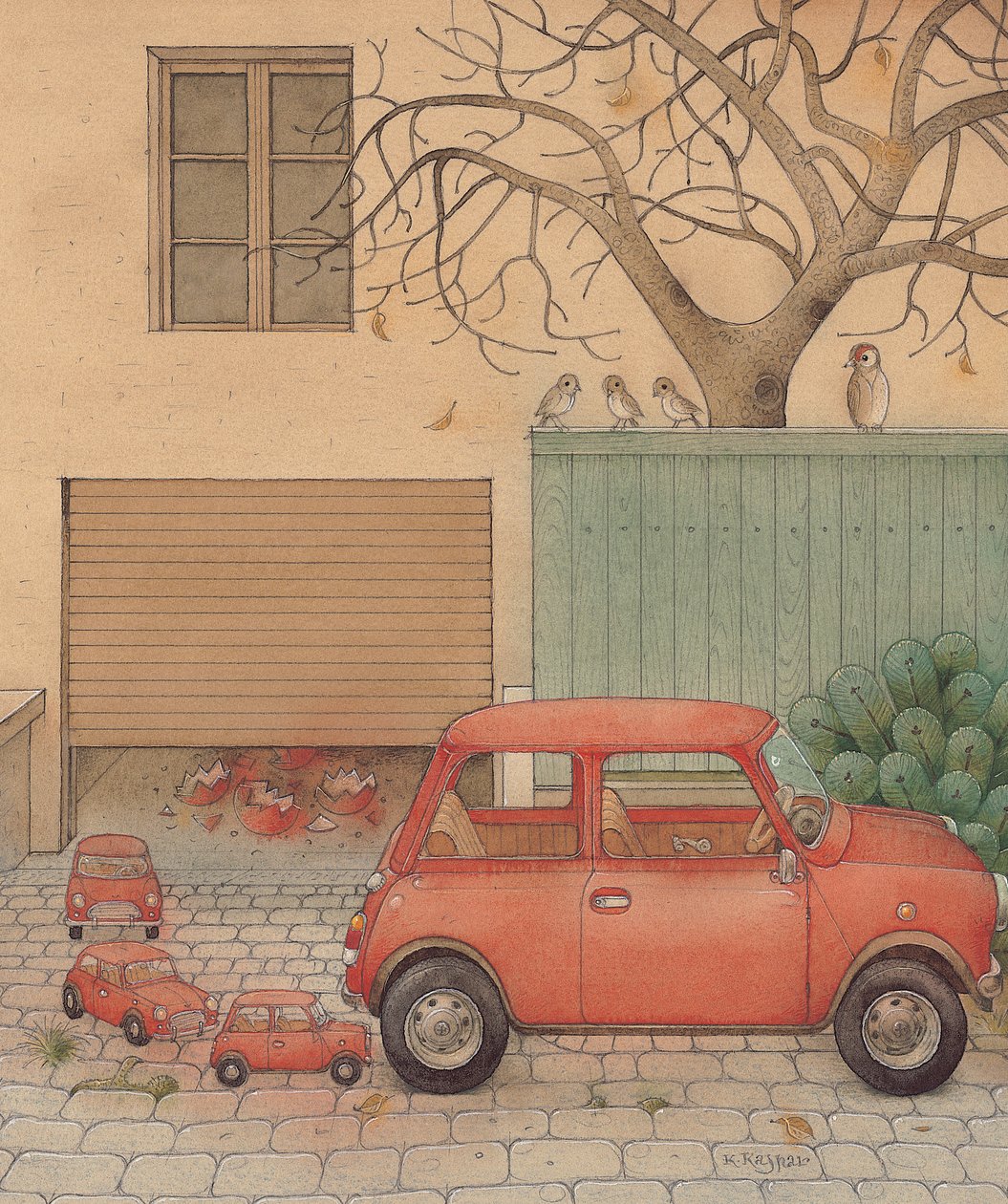 Automobile, 2005 (wc på papper) av Kestutis Kasparavicius