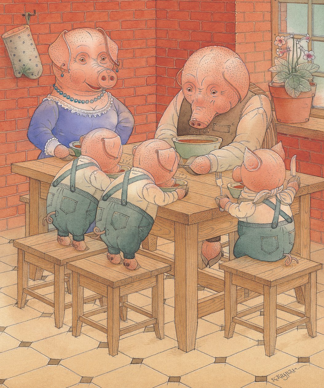 Pigs, 2005 (wc på papper) av Kestutis Kasparavicius