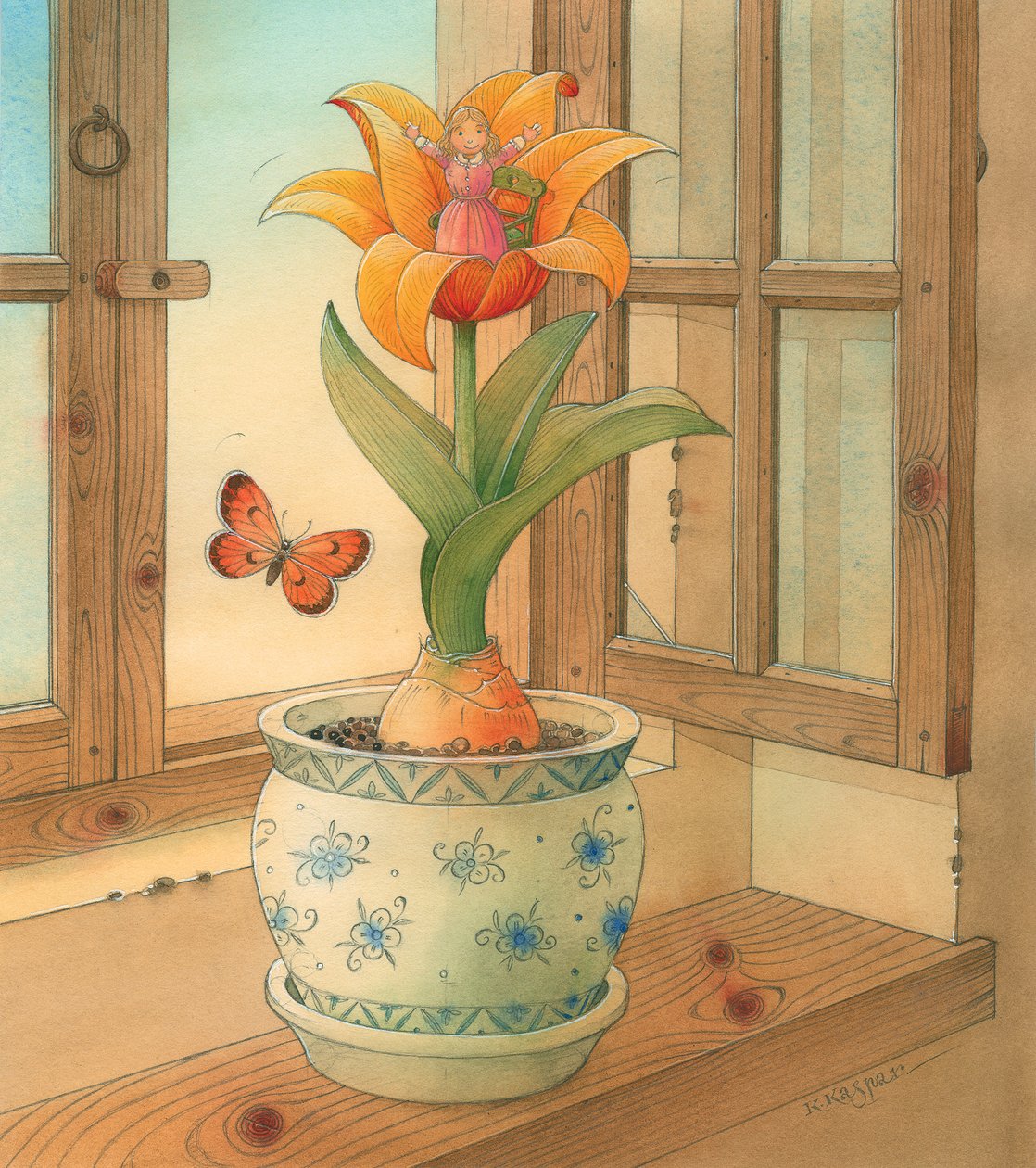 Thumbelina 06, 2005 (wc på papper) av Kestutis Kasparavicius
