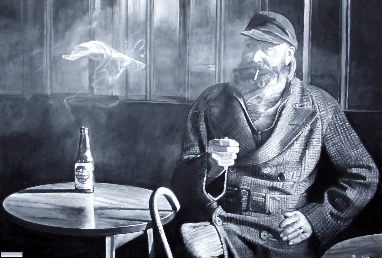 Captain Birdseye, 2008 (oljor) av Kevin Guild of Railway Artist Parrish