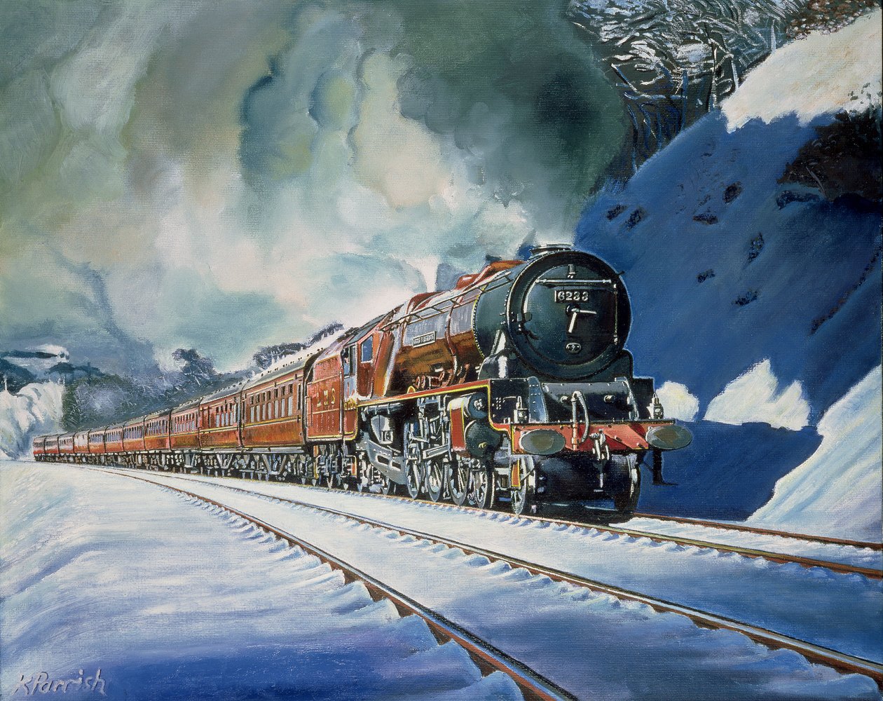 Hertiginna i trots av Kevin Guild of Railway Artist Parrish