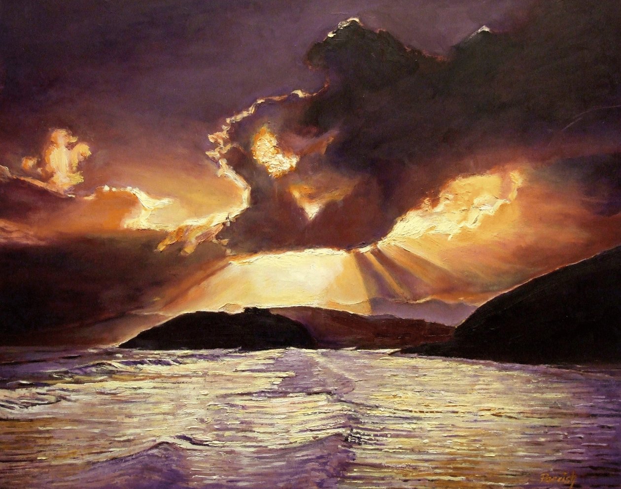 Here Comes the Storm, 2008 av Kevin Guild of Railway Artist Parrish