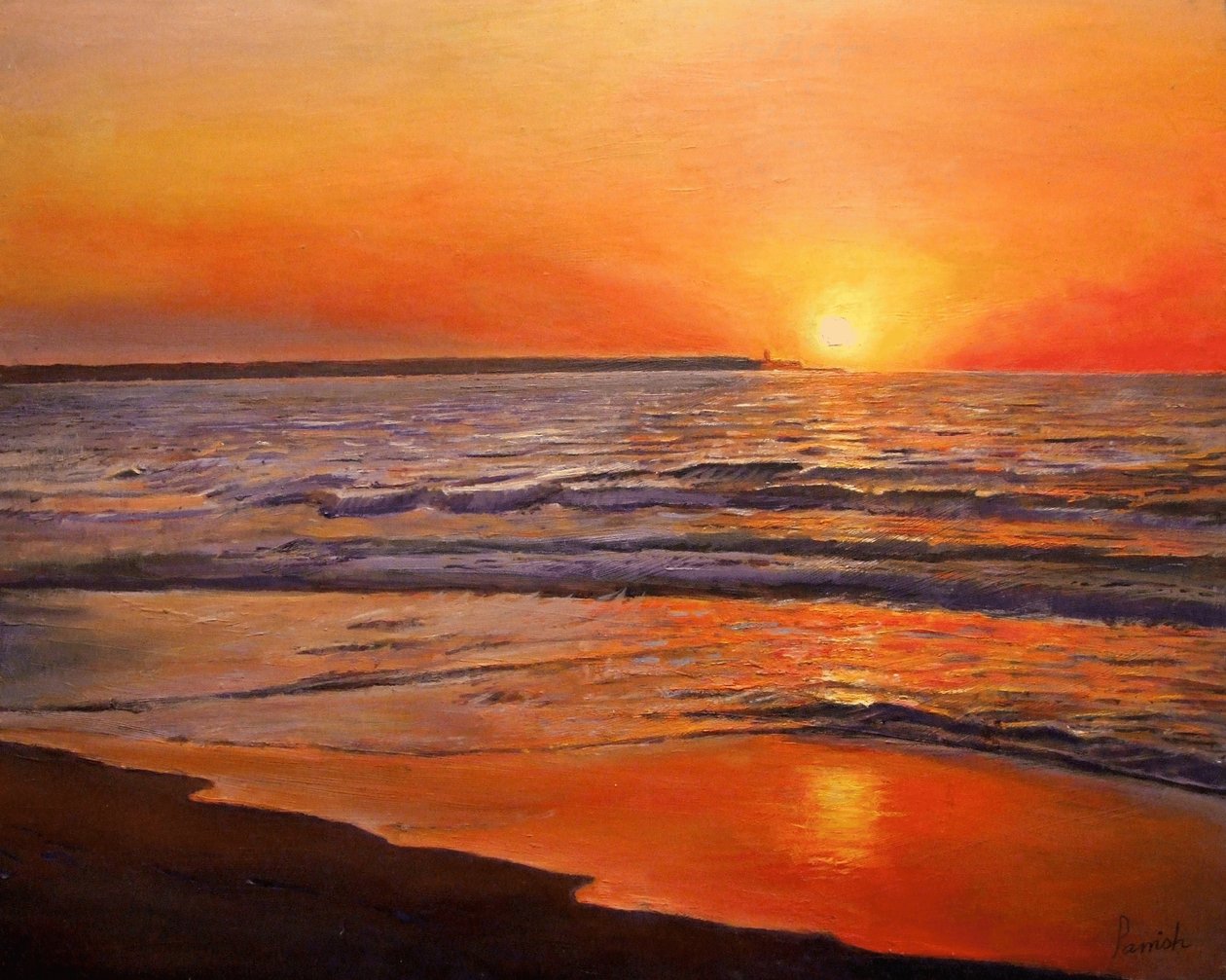 Sunset and Tranquility, 2008 av Kevin Guild of Railway Artist Parrish