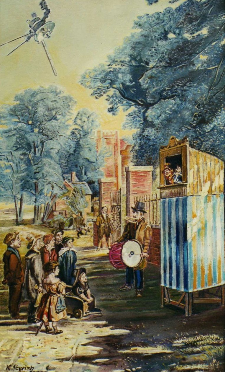 The Show (Punch And Judy) (målning) av Kevin Parrish