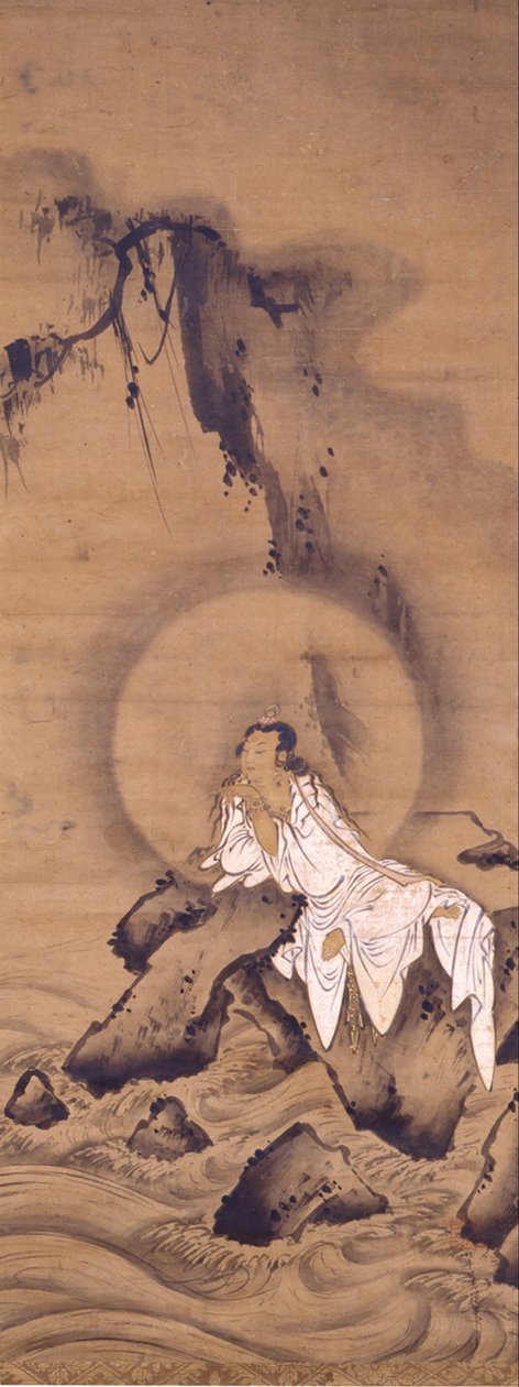 Kannon (Avalokitesvara) i vita dräkter av Kichizan Mincho