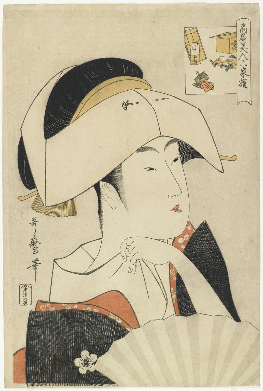 Po RT kommer t av f och identitet Toyohina, 1795-1796 av Kitagawa Utamaro