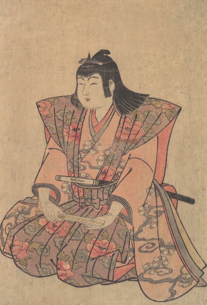 A Boy Singer, sent 1700-tidigt 1800-tal. av Kitao Shigemasa