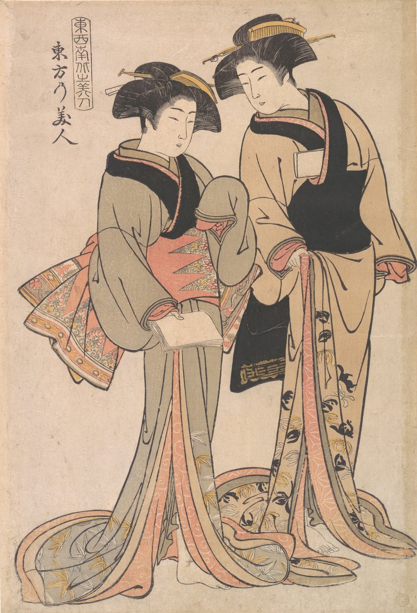 Österns skönheter, ca. 1782. av Kitao Shigemasa