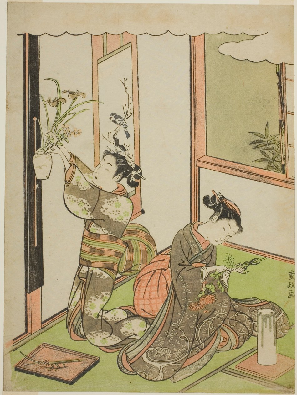 Blomsterarrangemang av Kitao Shigemasa