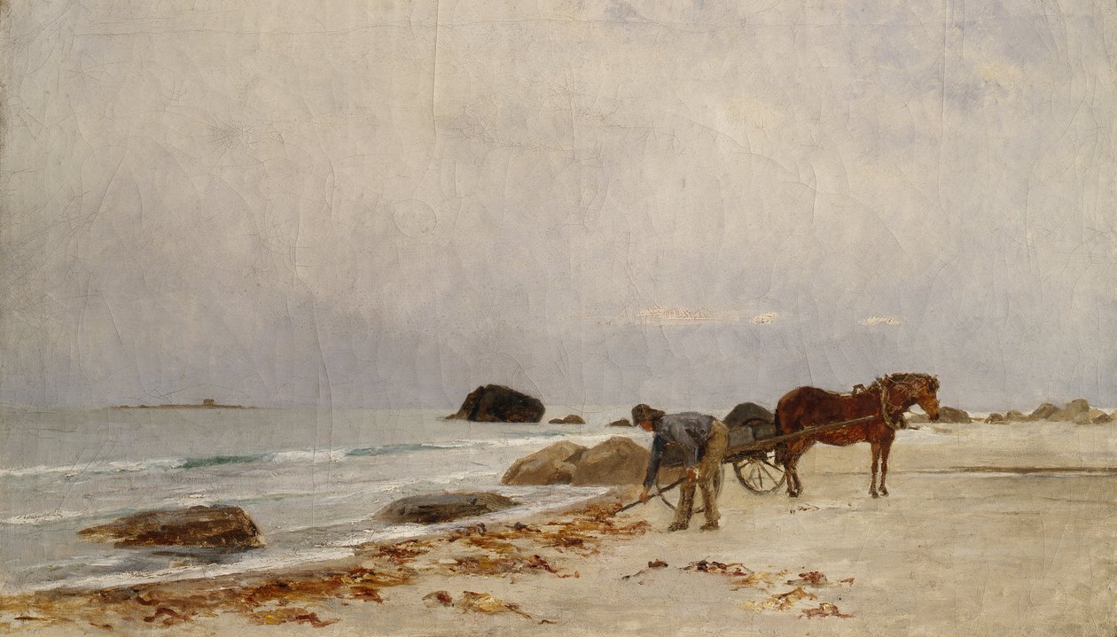 Driving Sea Weed (målning) av Kitty Lange Kielland