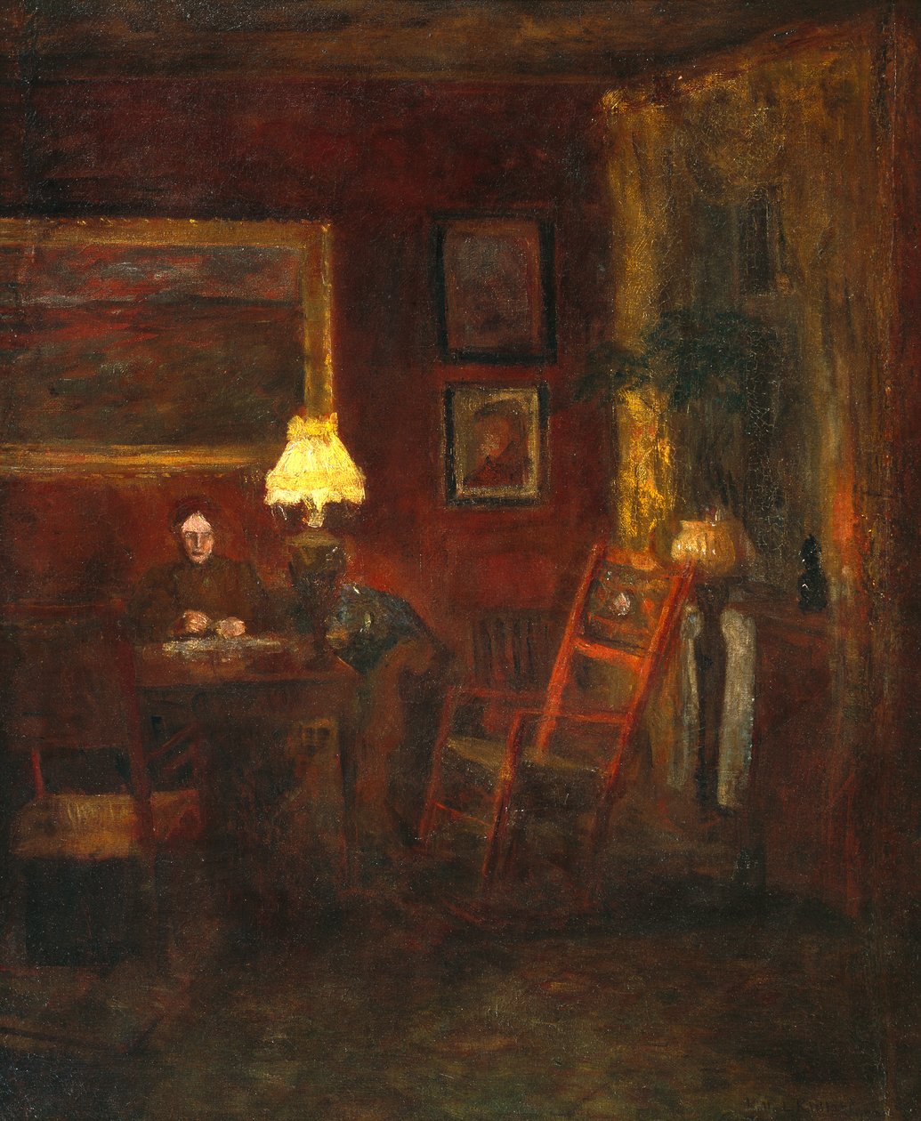 Kvinna i interiör av Kitty Lange Kielland