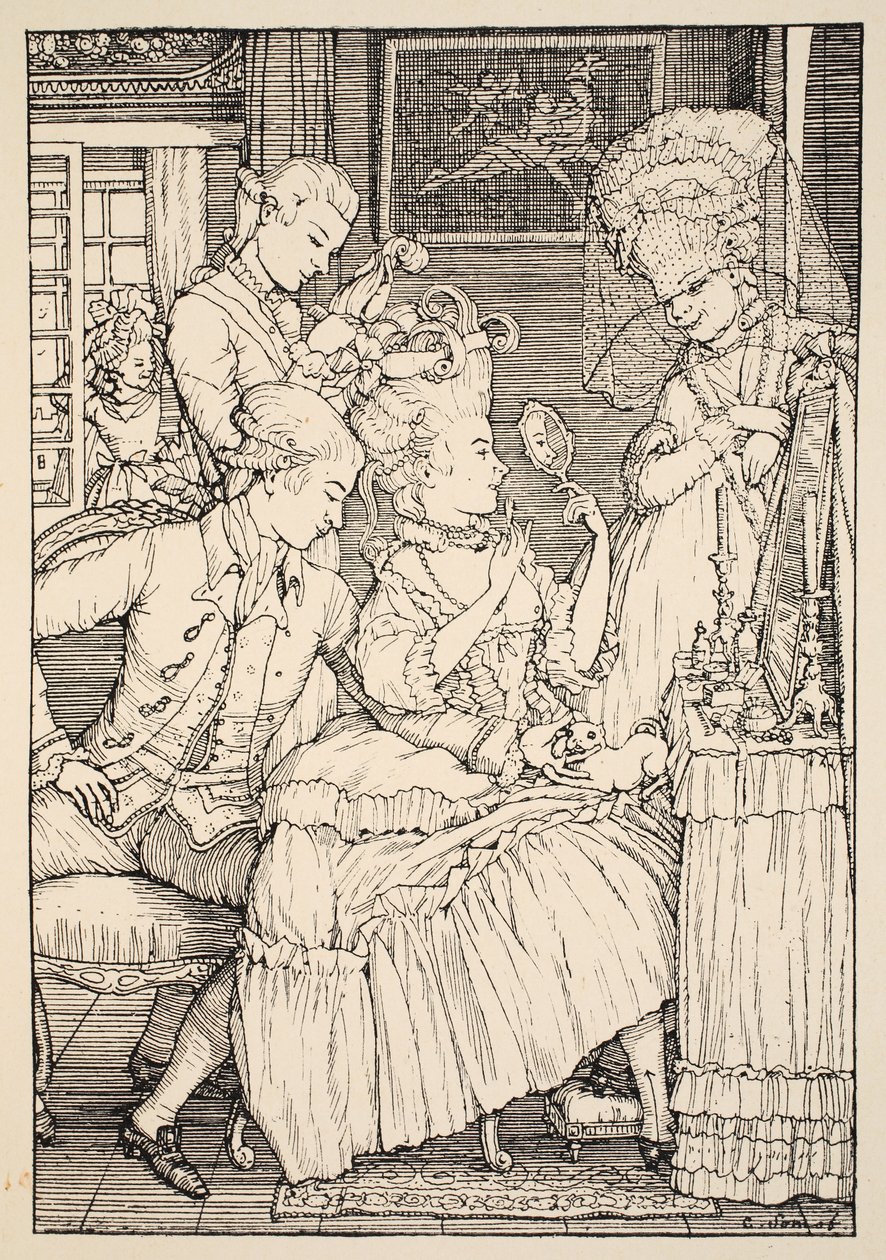 Toaletten, 1918 av Konstantin Andreevic Somov