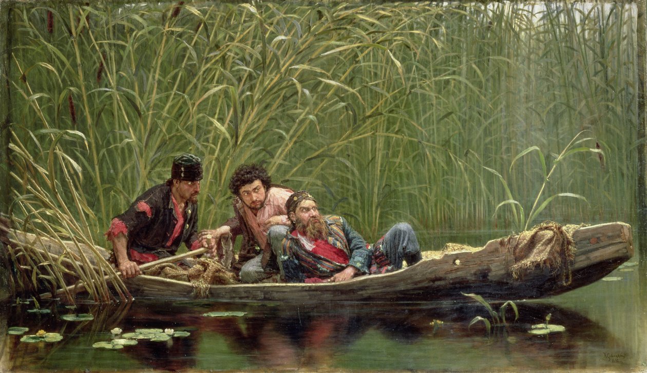 Misstänkta människor, 1882 av Konstantin Apollonovich Savitsky